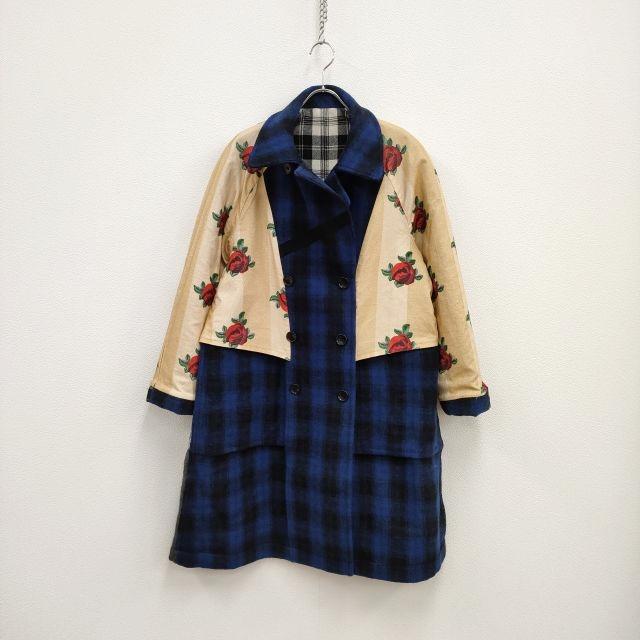 tao COMME des GARCONS リバーシブル ローズ チェック切替 tao COMME des GARCONS リバーシブル ローズ チェック切替