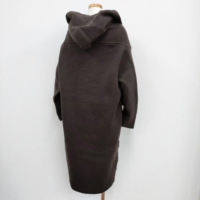 ADAWAS ウールニットエアリーフーデッドコーディガン 定価41800円 フーデッドコート 羽織 ブラウン レディース アダワス【中古】3-1017T♪ ADAWAS ウールニットエアリーフーデッドコーディガン 定価41800円