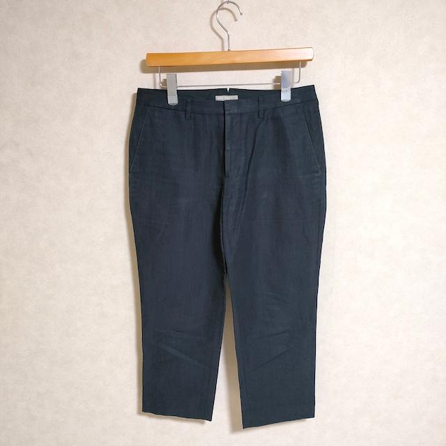 MARGARET HOWELL コットンリネン 578-143507 サイズ2 パンツ ブラック  