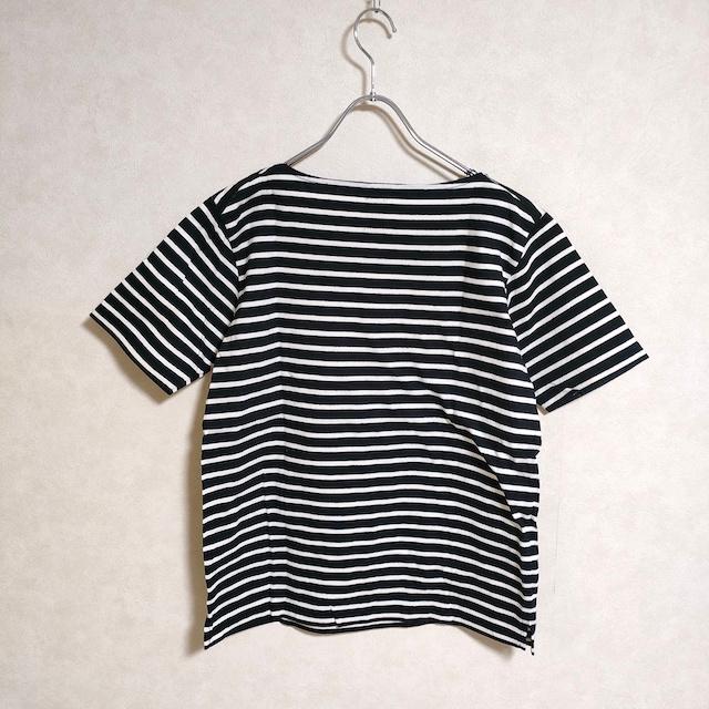 BATONER ボートネック ボーダー サイズ1 半袖Tシャツ カットソー 