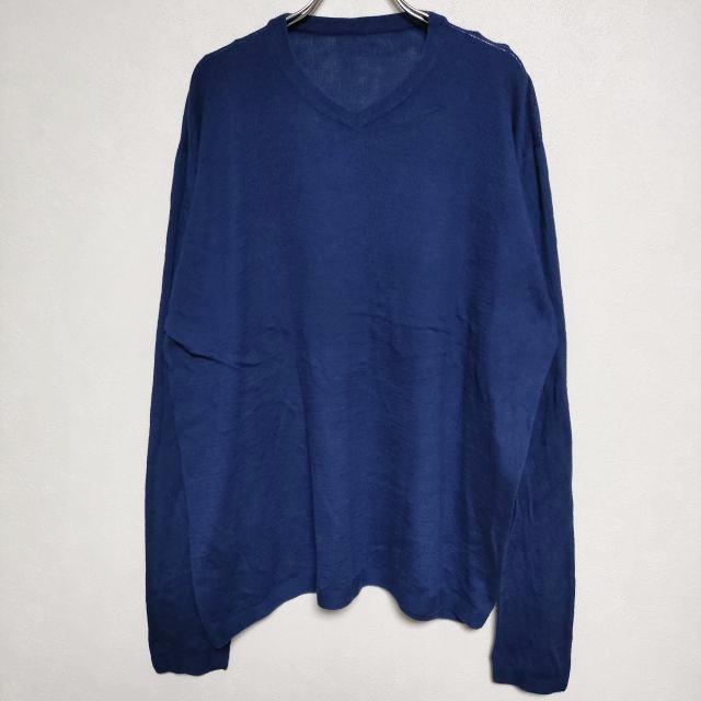 45R 45R/45rpm スーピマオーガニック セーター ニット ブルー フォー  