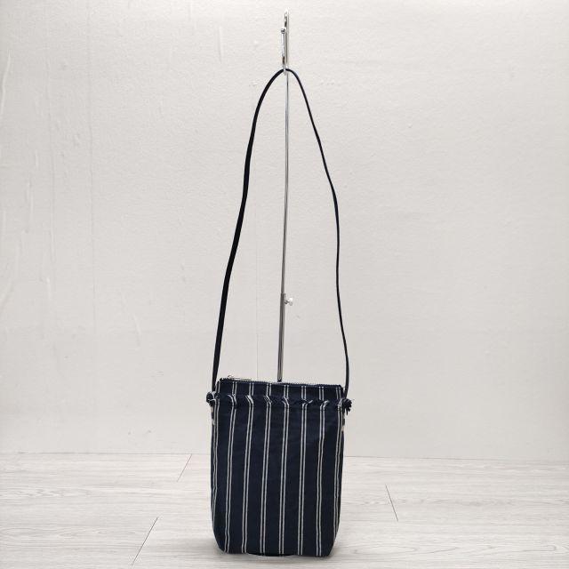 Aeta ストライプ キャンバスショルダーバッグ サコッシュ フリンジ 
