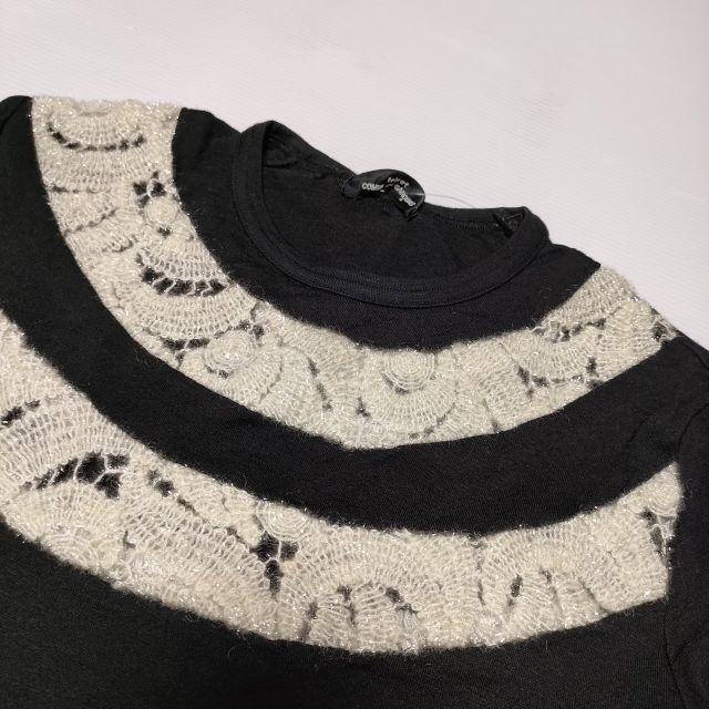 tricot COMME des GARCONS 刺繍 セーター ニット 90年代 AD1997 ブラック トリココムデギャルソン 3-0917T 221993｜kiitti｜03