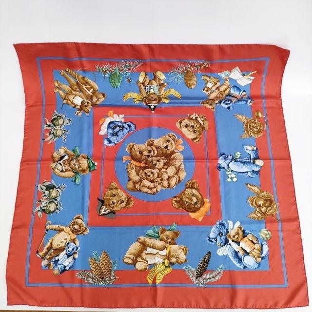 HERMES 未使用 テディベア 熊 心の友 CONFIDENTS DESCOEURS カレ90  