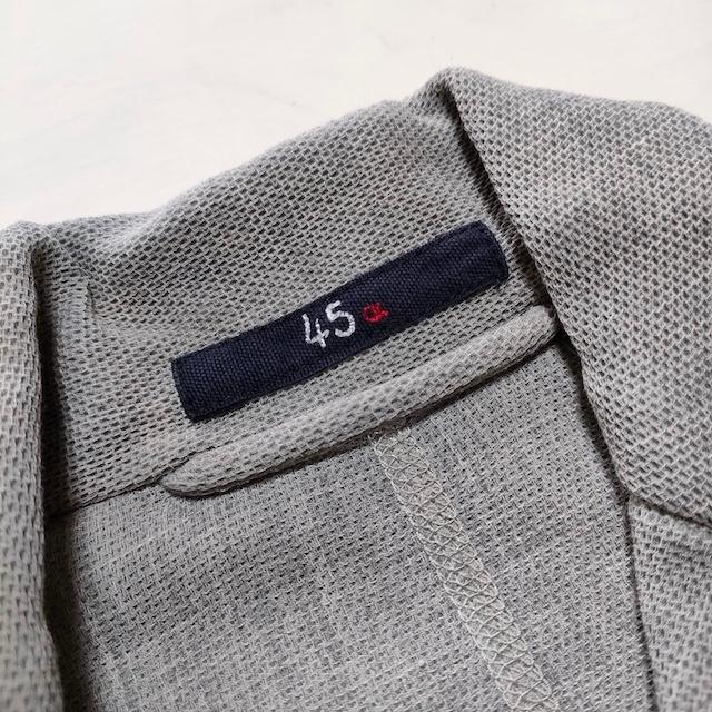 45R ロングコート コットン ハチの巣織りコート Lサイズ R刺繍 【公式