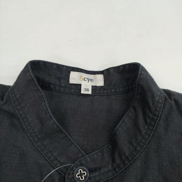 SCYE サイ リネン ピンタックブラウス 38 ブラック