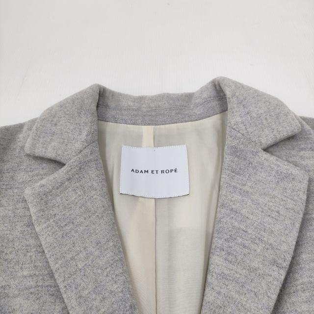【新品】ADAM ET ROPE ウール100%チェスターコート グレー 36 ADAM ET ROPE'（アダムエロペ） adam et Rope サイズ36 ウール