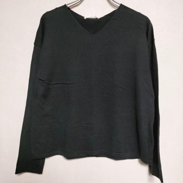 evam eva E191K019 コットン high gauge cotton V neck PO 定価17500円 