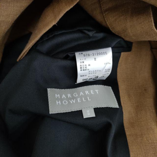 MARGARET HOWELL 578-3120005 YARN DYED LINEN リネン テーラードジャケット 23SS ブラウン マーガレットハウエル 4-0217M 230310｜kiitti｜03