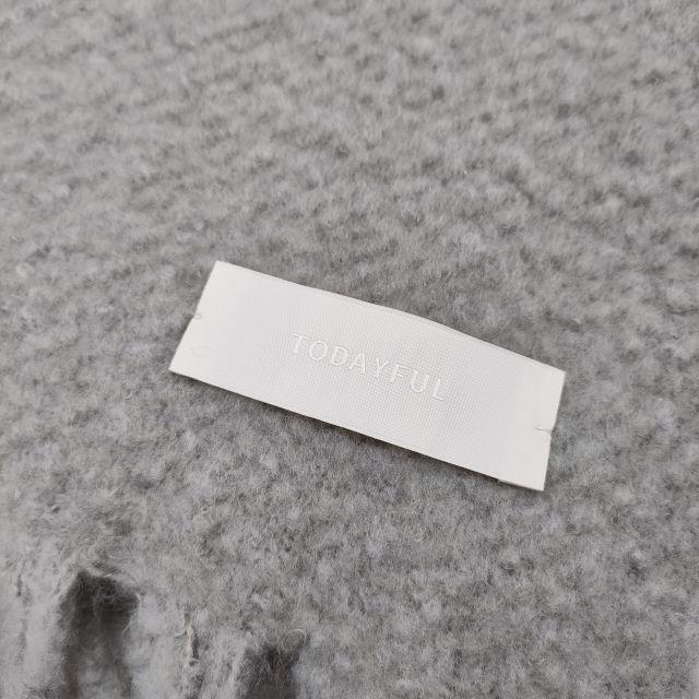 TODAYFUL フリンジ ストール マフラー 大判 無地 マフラー グレー レディース トゥデイフル【中古】4-0111A◎ TODAYFUL フリンジ ストール マフラー 大判 無地 グレー トゥデイフル