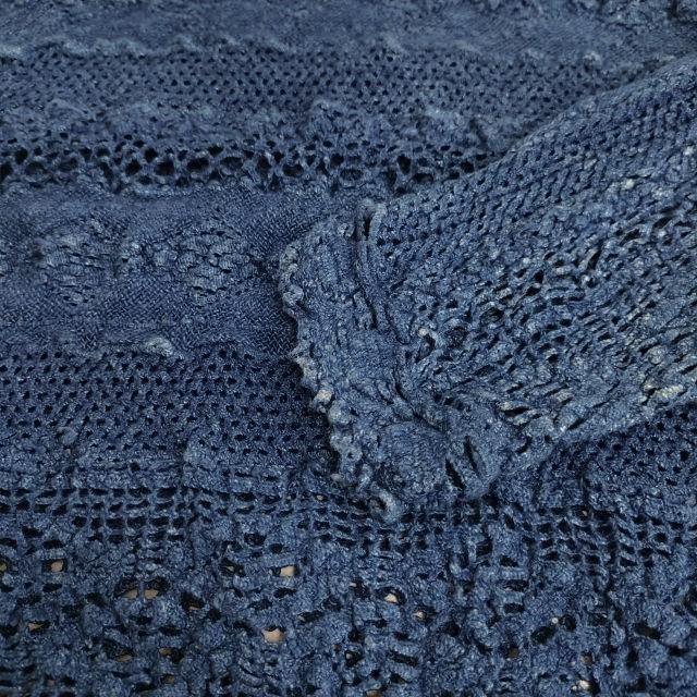 45R】45rpm 綿100% インディゴ超ガーゼ ドット柄カットソー 3