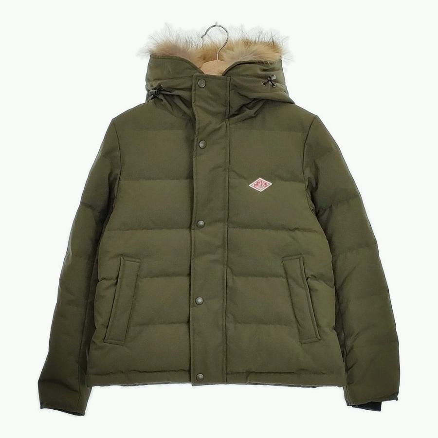 Danton JD-8931 ファー付きショートダウンジャケット サイズ36 カーキ  