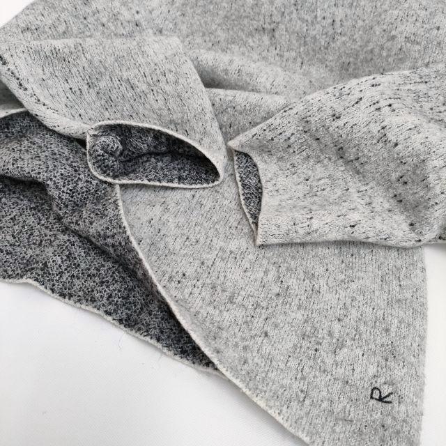 45R/45rpm pocoジャカードのフ—ディ 定価39600円 ポコ サイズ4 ニット グレー レディース フォーティーファイブアールピーエム【中古】4-0206T♪ 45R（フォーティファイブアール） 45R/45rpm pocoジャカードのフ―ディ