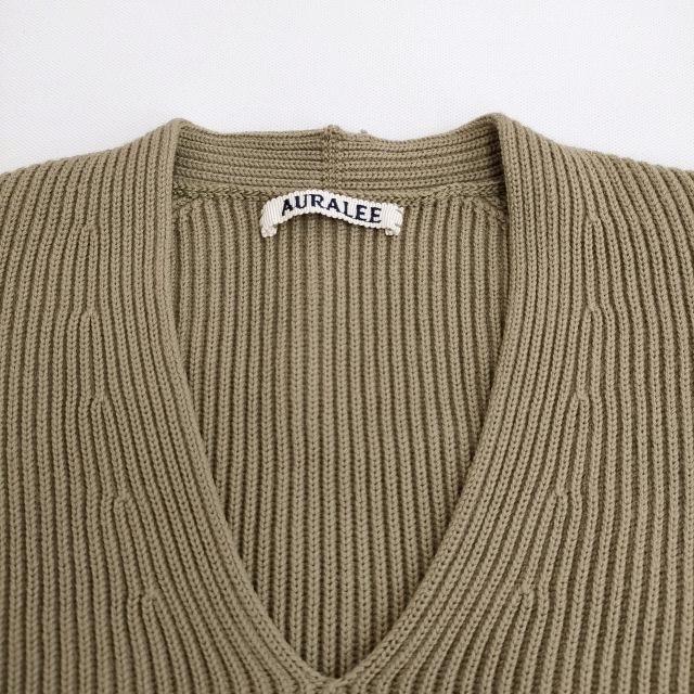 AURALEE（オーラリー） AURALEE Vネック リブ SUPER FINE WOOL RIB 