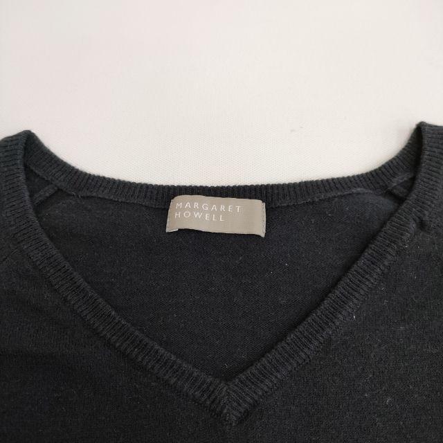 MARGARET HOWELL 578-163309 コットンカシミヤ サイズ2 Vネック ニット  