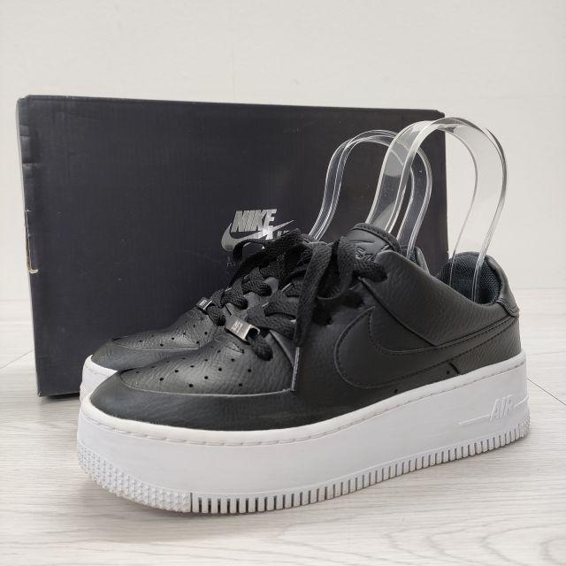 NIKE NIKE AIR FORCE 1 SAGE LOW 23cm 厚底 スニーカー ブラック ナイキ 4-0318G 233745｜kiitti｜05