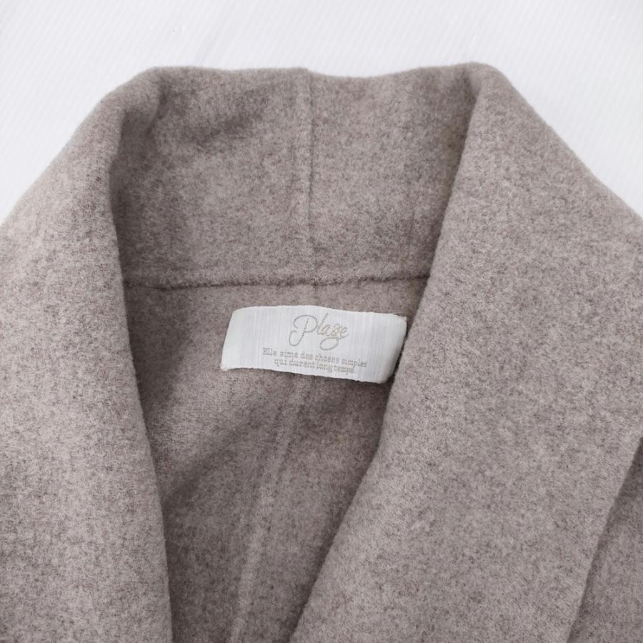 Plage ダブルモッサローブコート サイズ36 コート ピンクベージュ レディース プラージュ【中古】4-1105A♪ Plage ダブルモッサローブコート サイズ36 コート ピンクベージュ