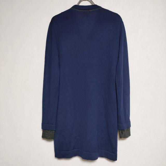 Paul Smith ウール ロング ニット カーディガン ネイビー ポール 