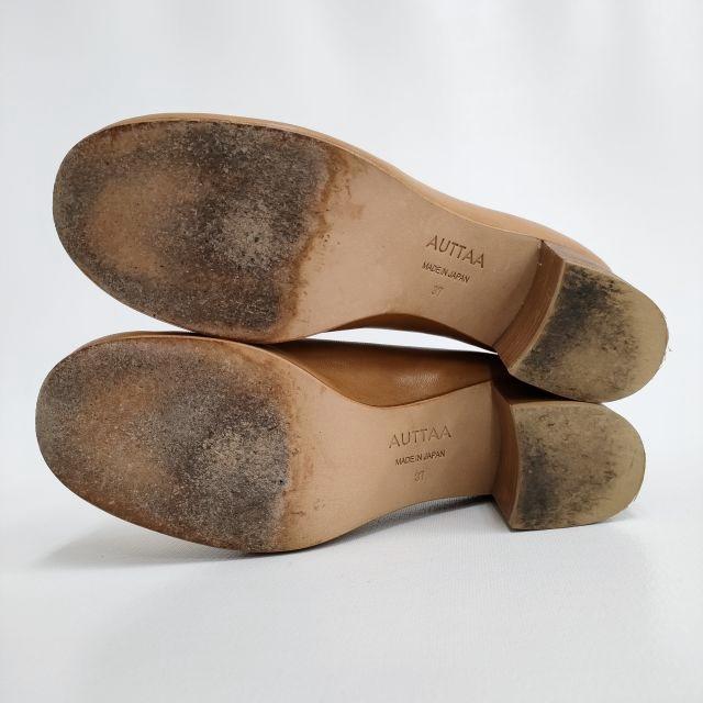 AUTTAA AU0118 サイズ37 ヒール レザー パンプス キャメル アウッタ 4