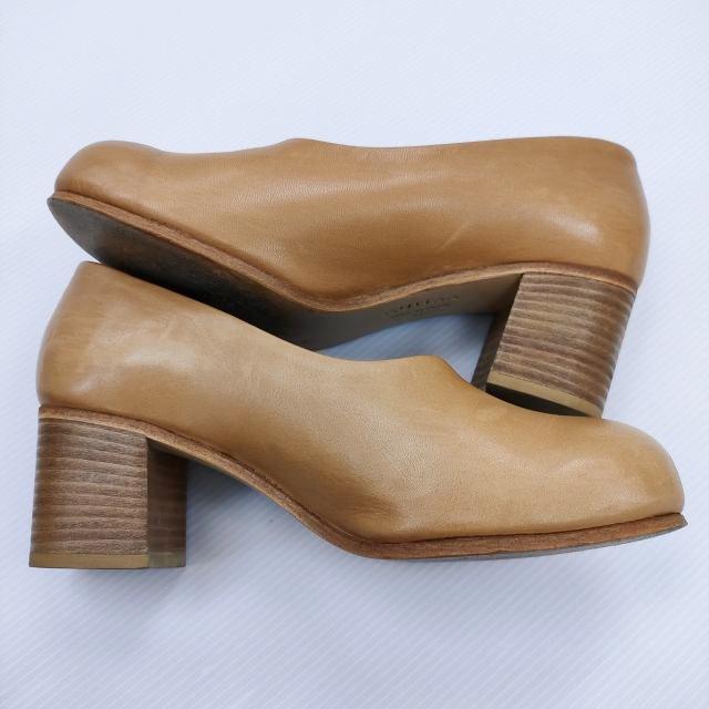 AUTTAA AU0118 サイズ37 ヒール レザー パンプス キャメル アウッタ 4
