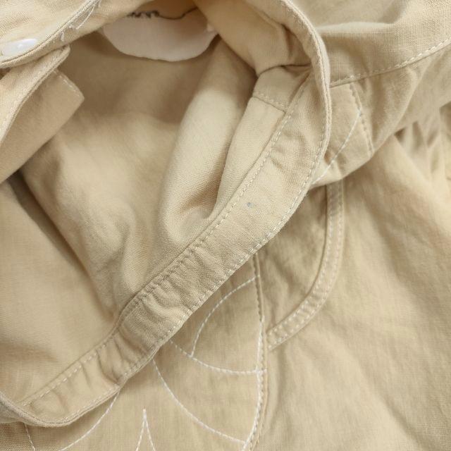 TODAYFUL キルティングドレスシャツ 刺繍ステッチ 長袖シャツ ベージュ レディース トゥデイフル【中古】4-0920M♪ TODAYFUL キルティングドレスシャツ 刺繍ステッチ 長袖シャツ ベージュ