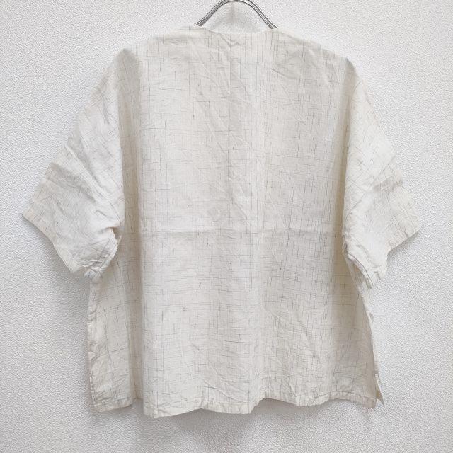 evam eva E241T216 LINEN PATTERN PULLOVER リネンパターンプル