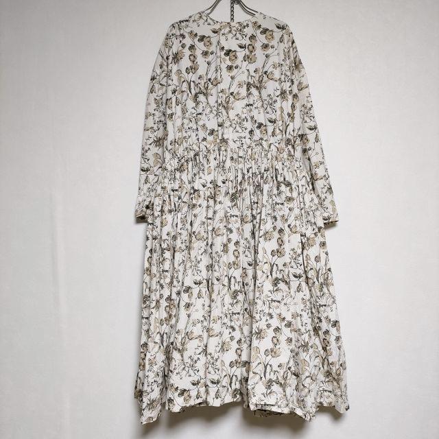 veritecoeur フラワープリントドレス ギャザー NT-061 ワンピース  