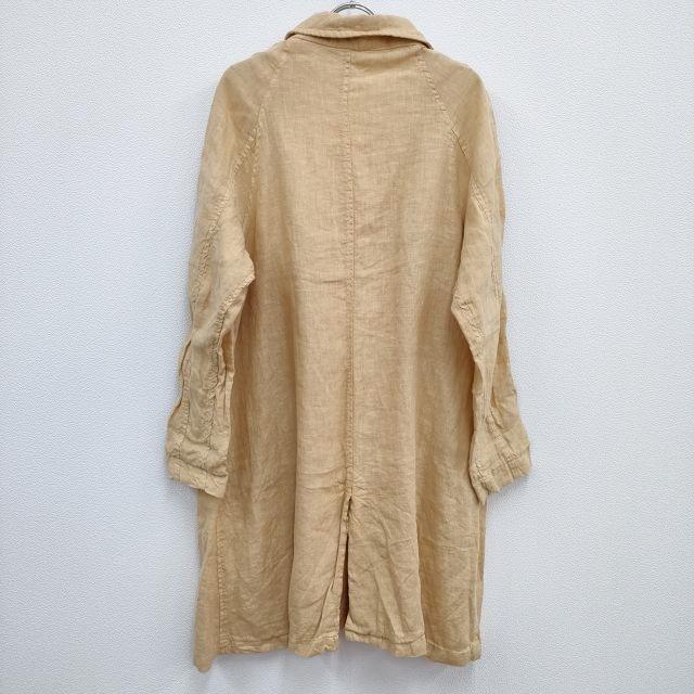 Yarmo YAR-13SS CO1 リネンコート 麻 イギリス製 コート イエロー