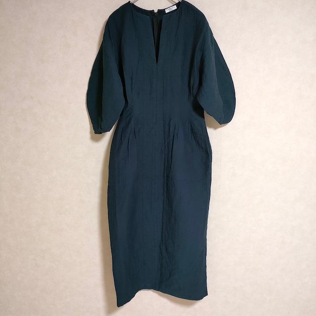 VERMEIL par iena エアインダブルクロス ウエストシェイプワンピース  