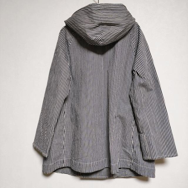 umii 908/45R/45rpm ギンガムチェックフードコート 女の子 ネイビー 