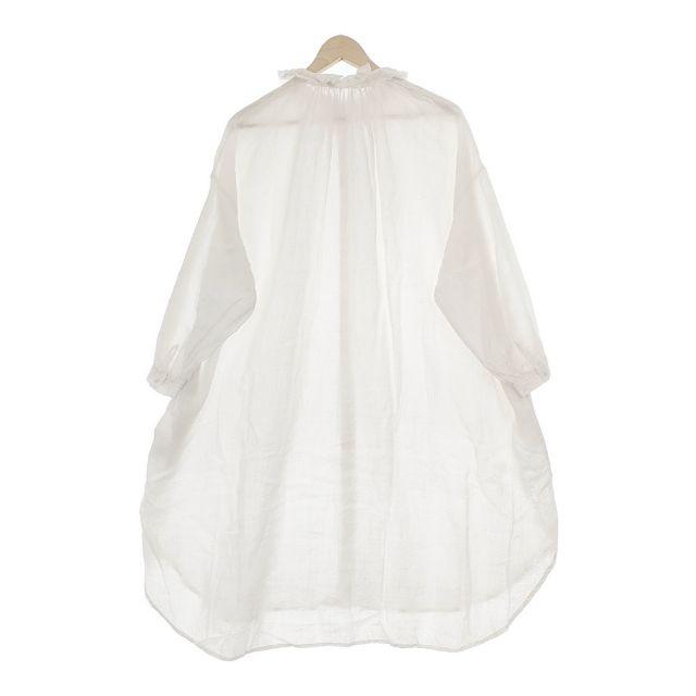 nest Robe ラミーファナージュロングチュニック フリルカラー 01201  