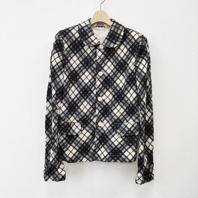 COMME des GARCONS AD2010 チェックジャケット ウール RG-J31 ブラック 