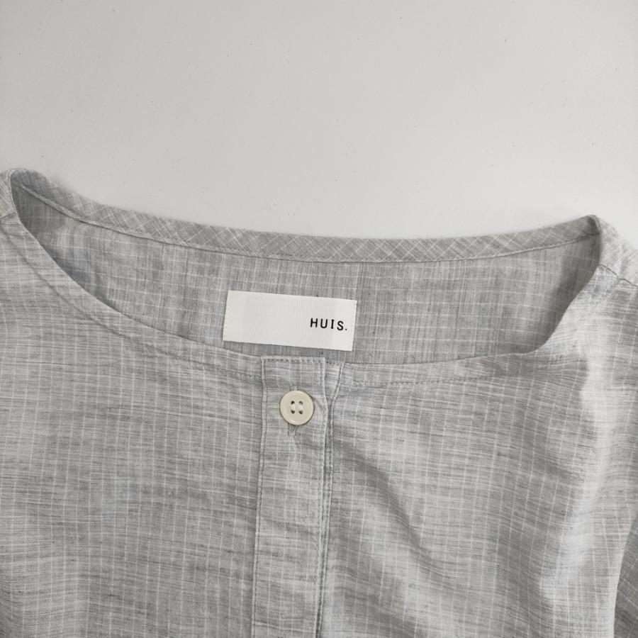 HUIS U205 水色ストライプロングワンピース