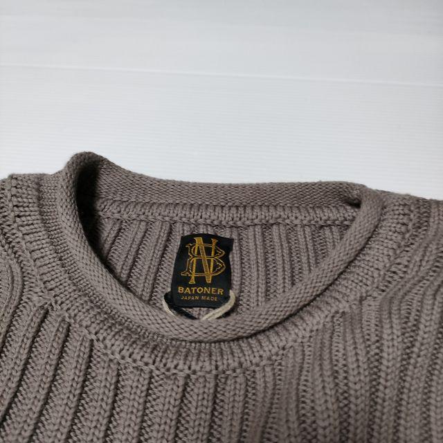 BATONER 未使用品 コットン 畦編み リブニット BN-22SL-004 セーター 