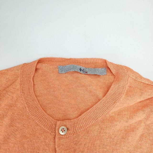 45R ギマニット ポンチョ コットン ヘンリーネック オレンジ フリーサイズ 45R45色の908超ガーゼヨックネック: WOMEN｜45R