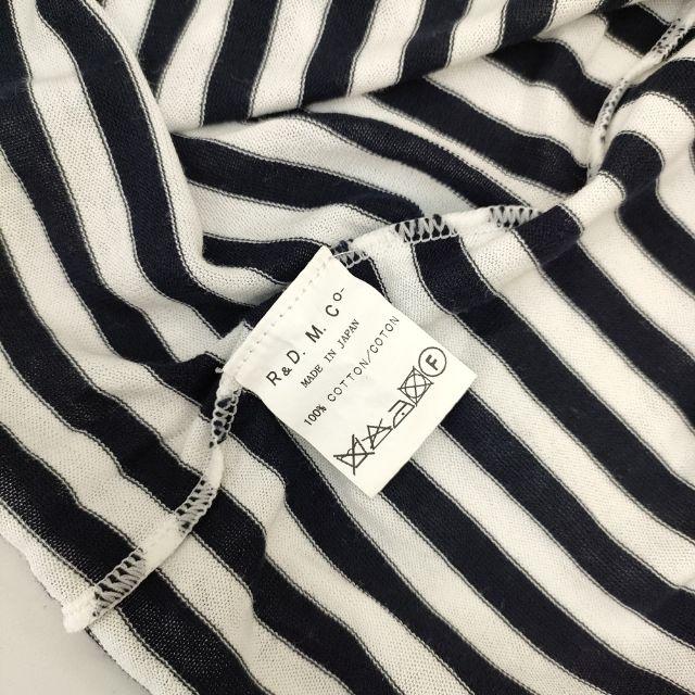 R&D.M.Co- ボートネック コットンボーダーニット ニットソー ニット