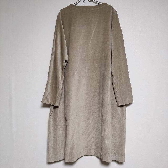 veritecoeur VC-2230 別珍 リネンコットン ワンピース ベージュ  