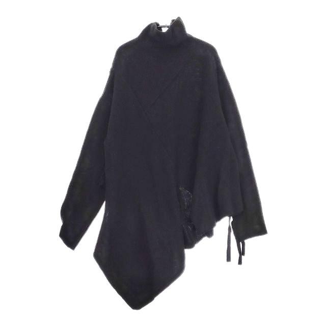 Yohji Yamamoto ウールアシンメトリー切替ドレープ 