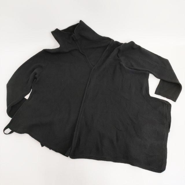 Yohji Yamamoto ウールアシンメトリー切替ドレープタートルネック 