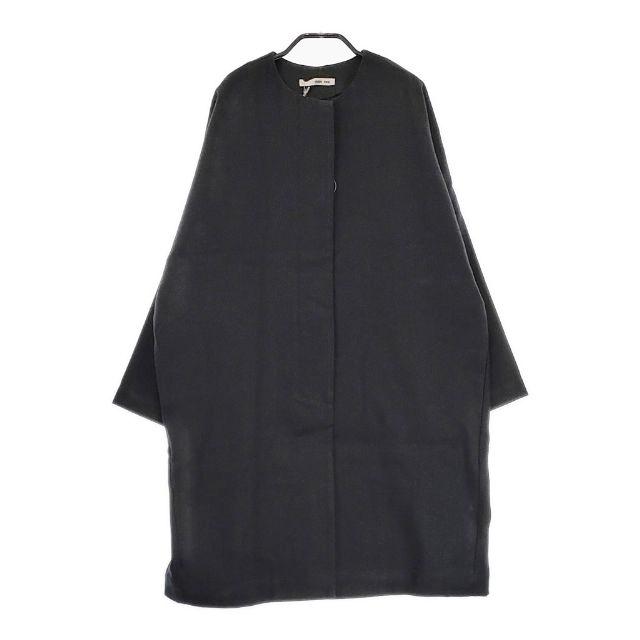 evam eva E241T025 linen cotton no-collar coat 定価39600円 リネンコットンノーカラーコート 24SS ブラック エヴァムエヴァ【中古】4-0912M♪ evam eva（エヴァムエヴァ） evam eva E241T025 linen cotton no