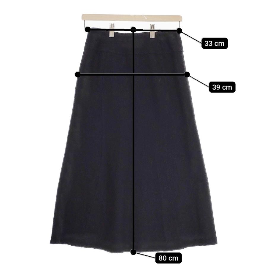 JURGEN LEHL J0174US321 M ウール ロングスカート ブラック ヨーガン  