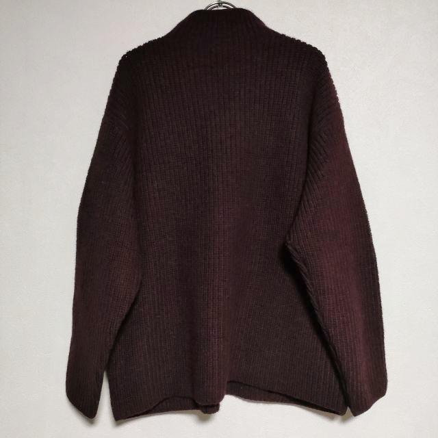 45R/45rpm 畦編みの馬比古セーター 定価41800円 ウール ニット ワイン  
