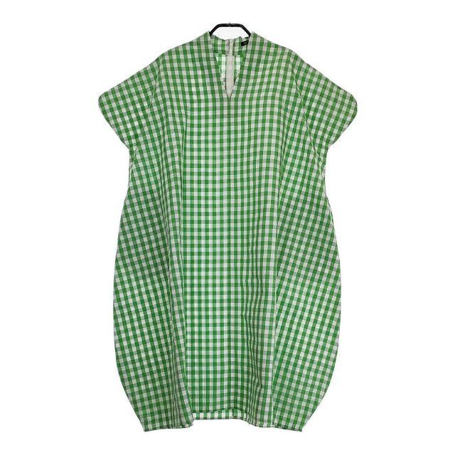 R&D.M.Co- 新品 ギンガムチェックVネックコクーンドレス 定価60500円  