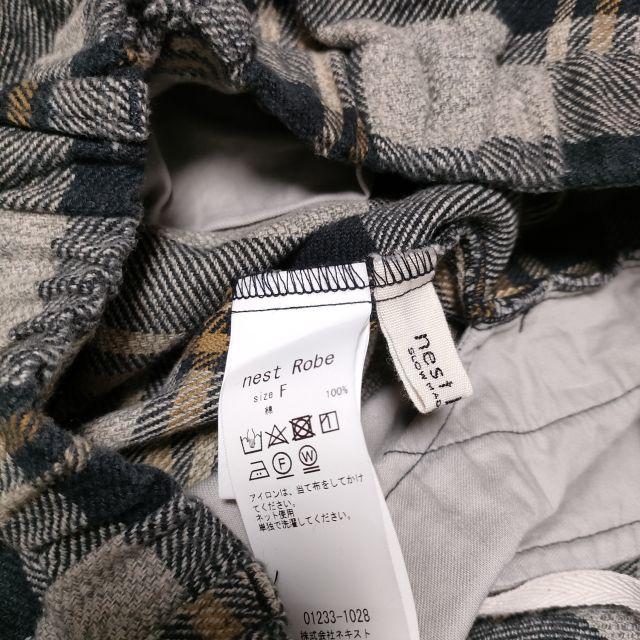 nest Robe コットンヘビーツイル チェックキュロットパンツ 定価27500