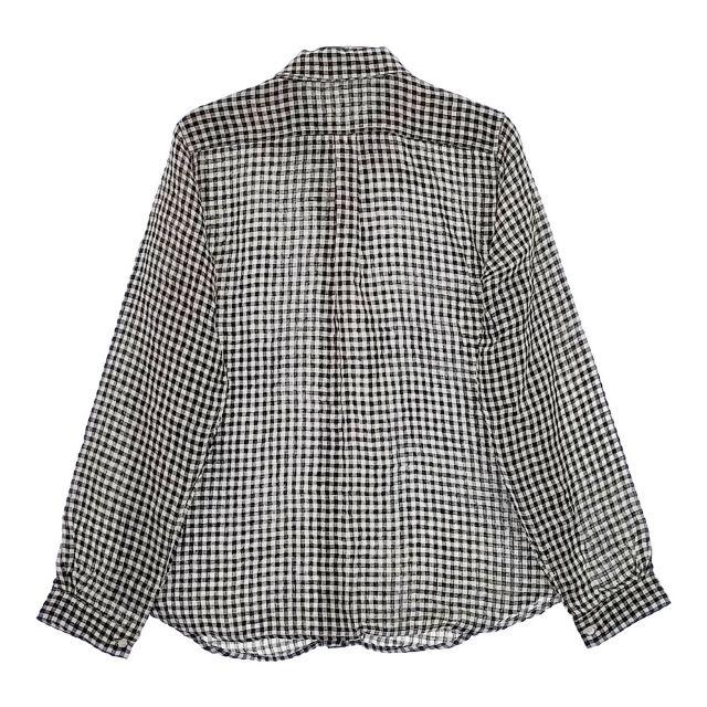 nest Robe（ネストローブ） リネンボウタイブラウス ギンガムチェック 