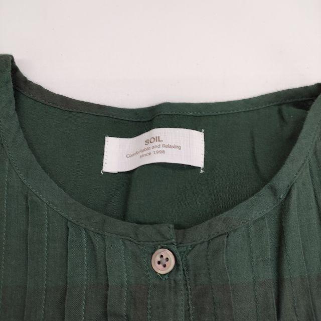 SOIL（ソイル） インド製 チェック タック ノースリーブ コットン