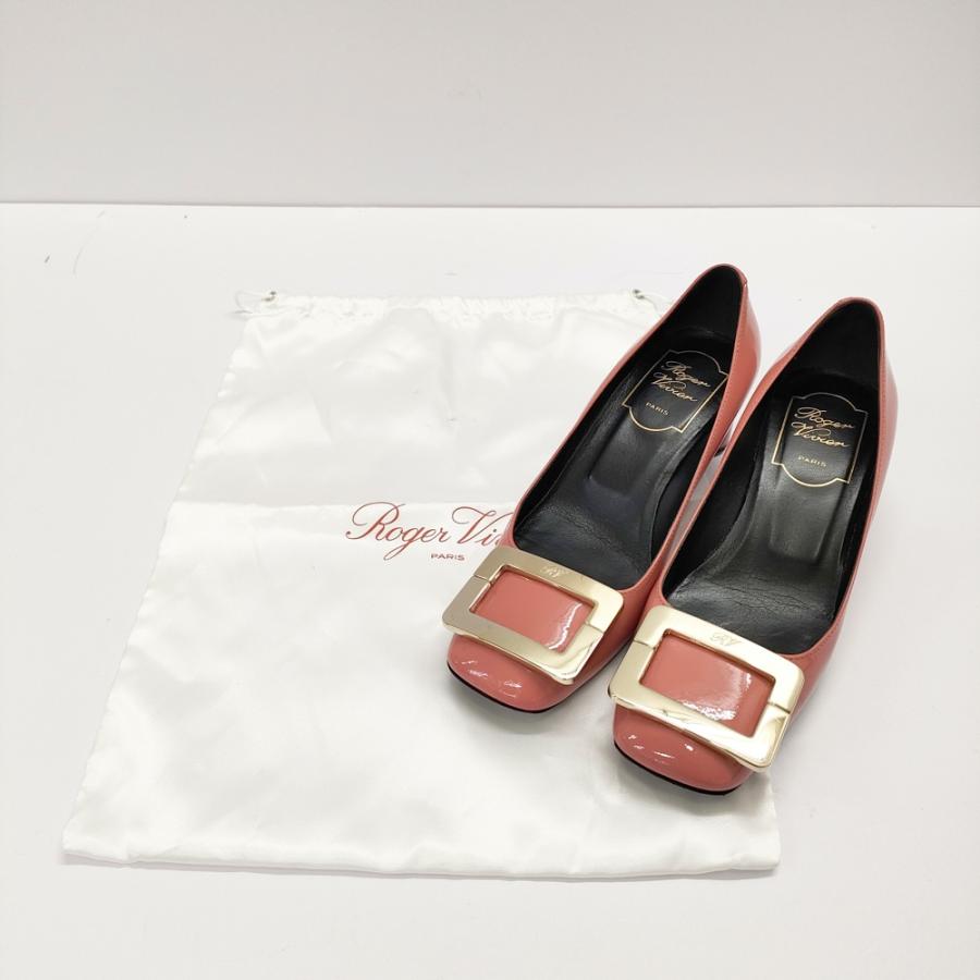 Roger Vivier エナメル チャンキーヒール サイズ34 1/2 パンプス