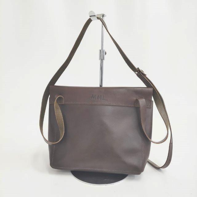 MHL. TOUGH LEATHER レザー ショルダーバッグ ブラウン エムエイチエル  