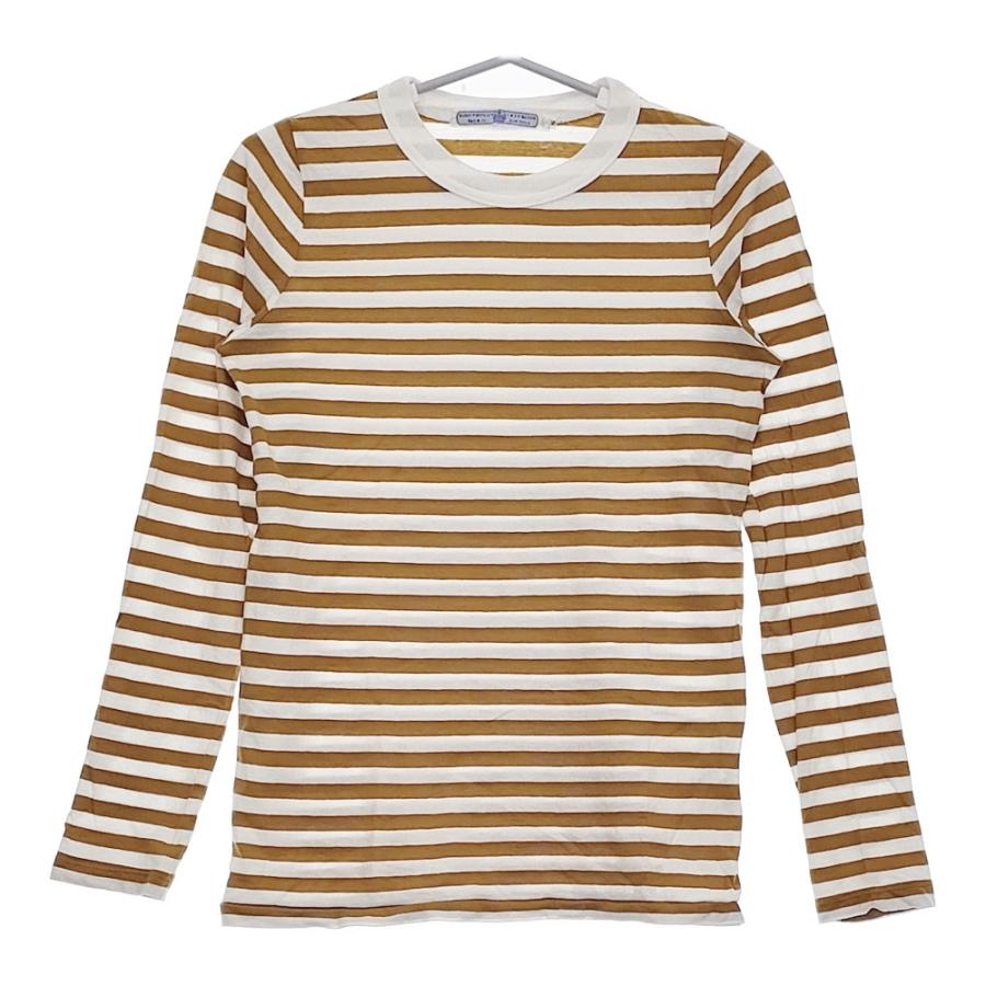 R&D.M.Co- サイズS ボーダー 長袖Tシャツ カットソー ロンT ホワイト