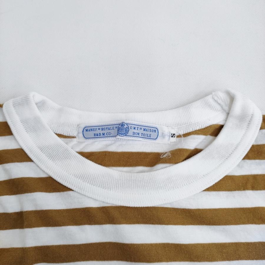 R&D.M.Co- サイズS ボーダー 長袖Tシャツ カットソー ロンT ホワイト